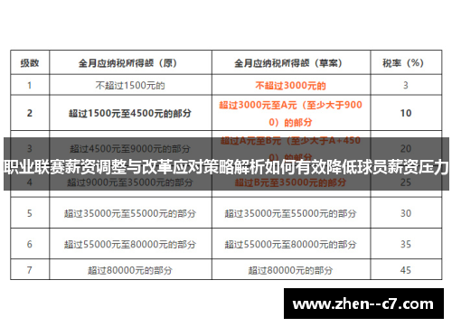 职业联赛薪资调整与改革应对策略解析如何有效降低球员薪资压力
